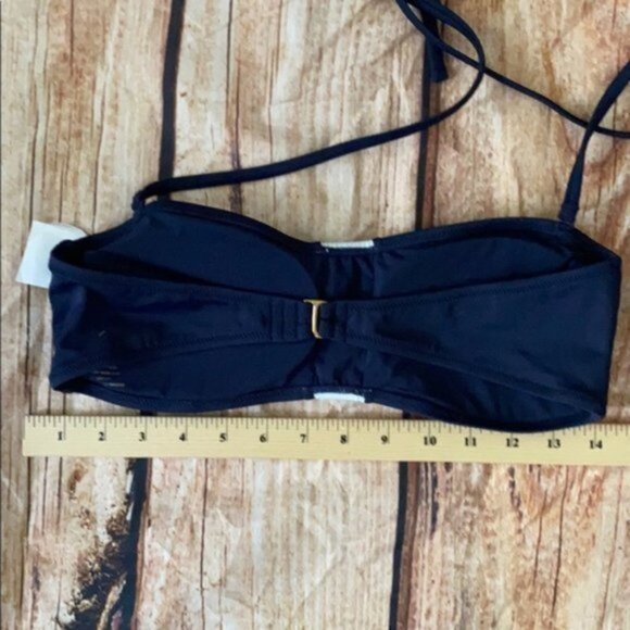 Lively Swim Top Navy Blue White Stripe M - Picture 5 of 7